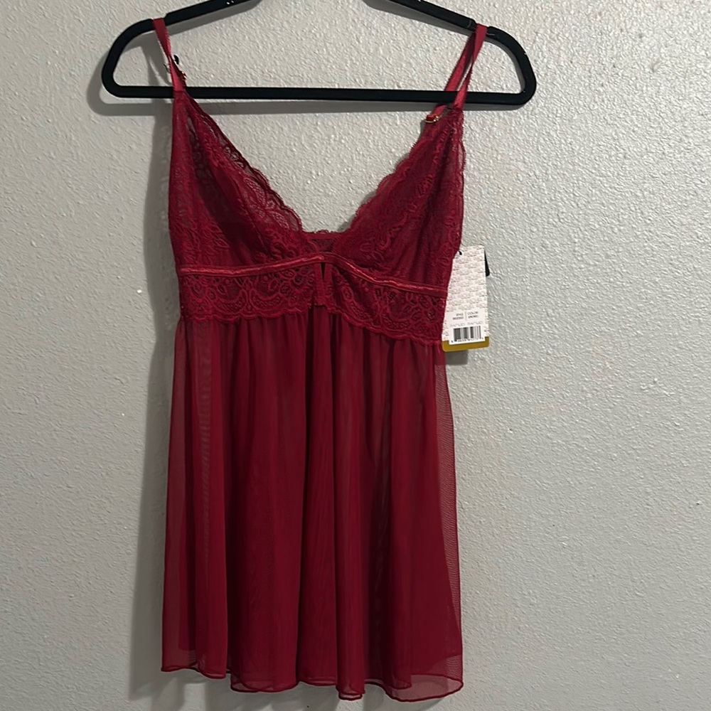 NWT RACHEL Rachel Roy red lace babydoll lingering intimates sleepwear